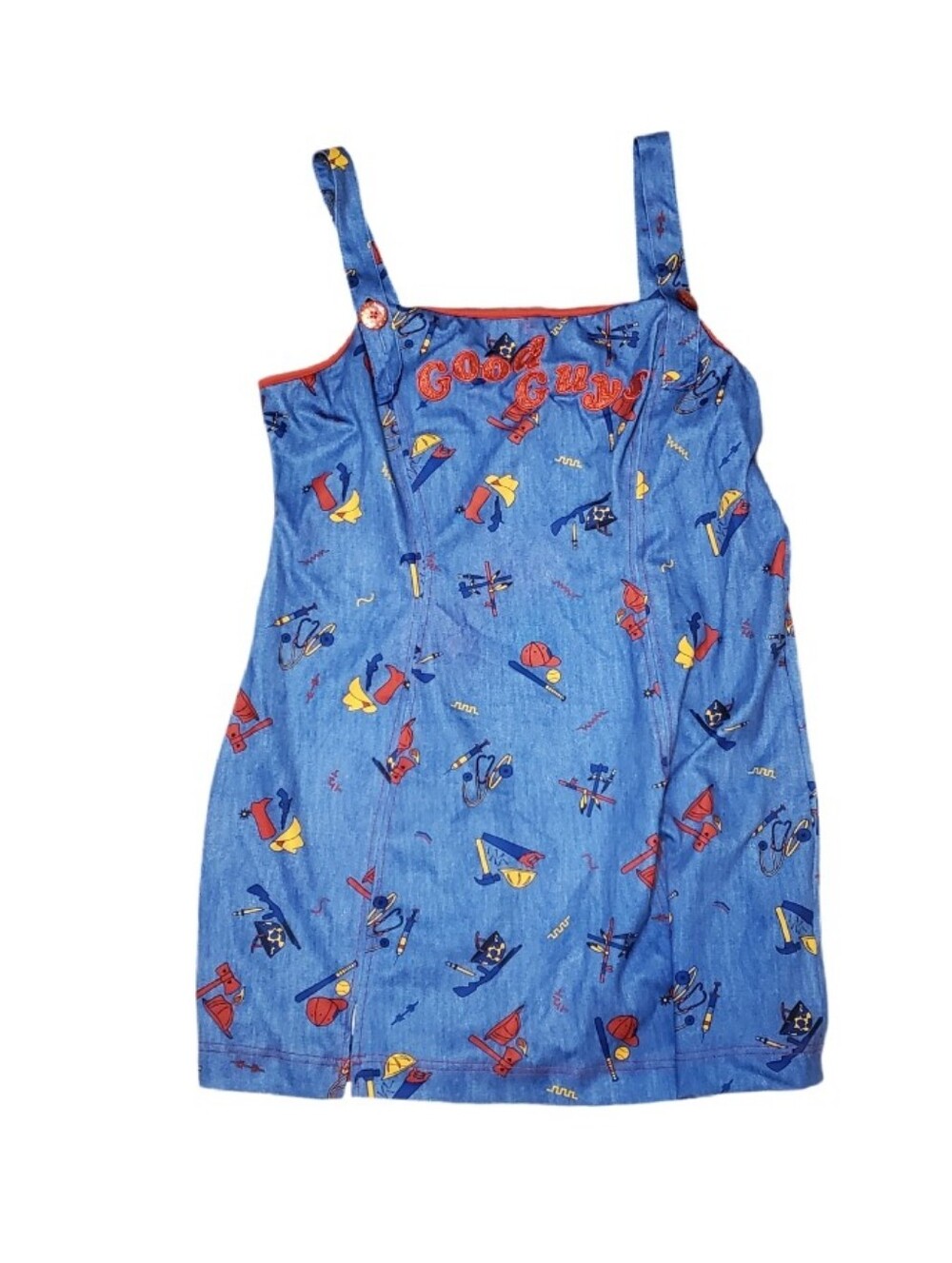 Chucky Child's Play Women's Good Guys Blue Overalls Costume Dress 1X